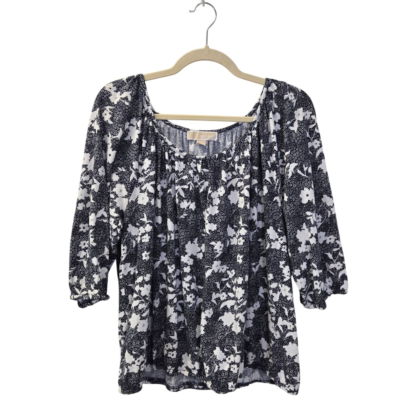 Michael Michael Kors Floral 3/4 Sleeve Popover Top Size 2XL