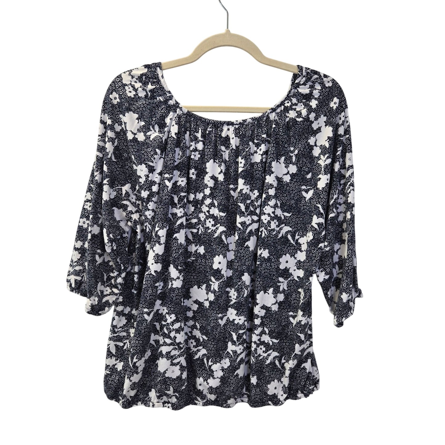 Michael Michael Kors Floral 3/4 Sleeve Popover Top Size 2XL