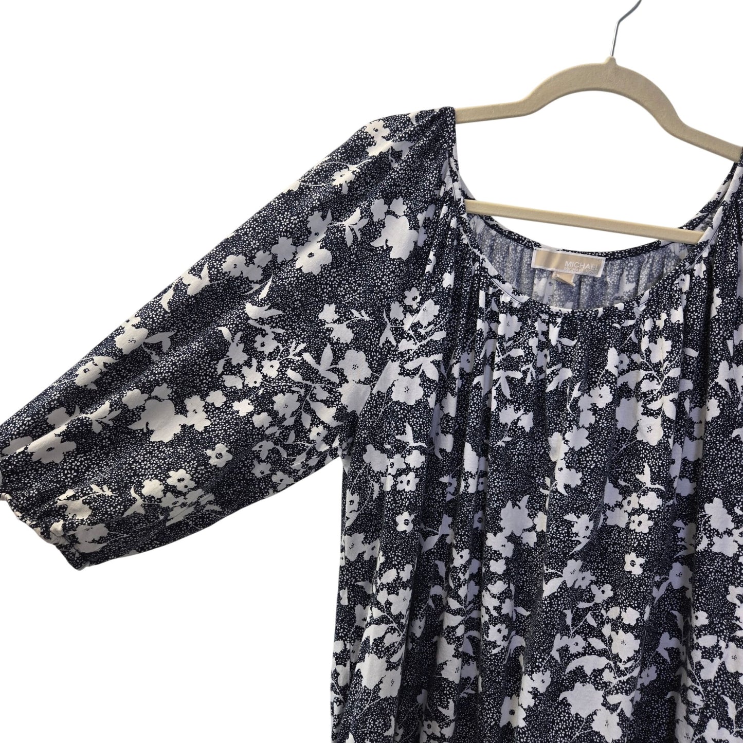 Michael Michael Kors Floral 3/4 Sleeve Popover Top Size 2XL