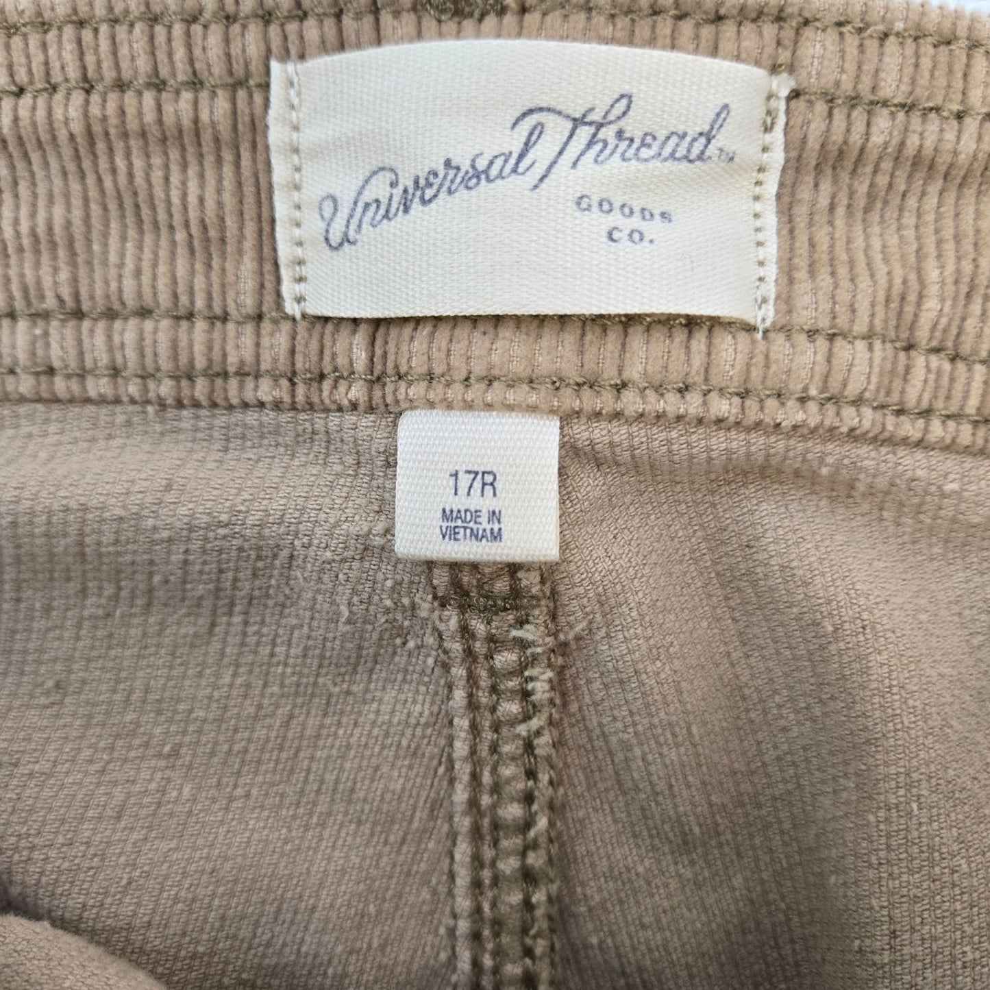 NWT Universal Thread High Rise Sailor Wide Leg Corduroy Pants Size 17