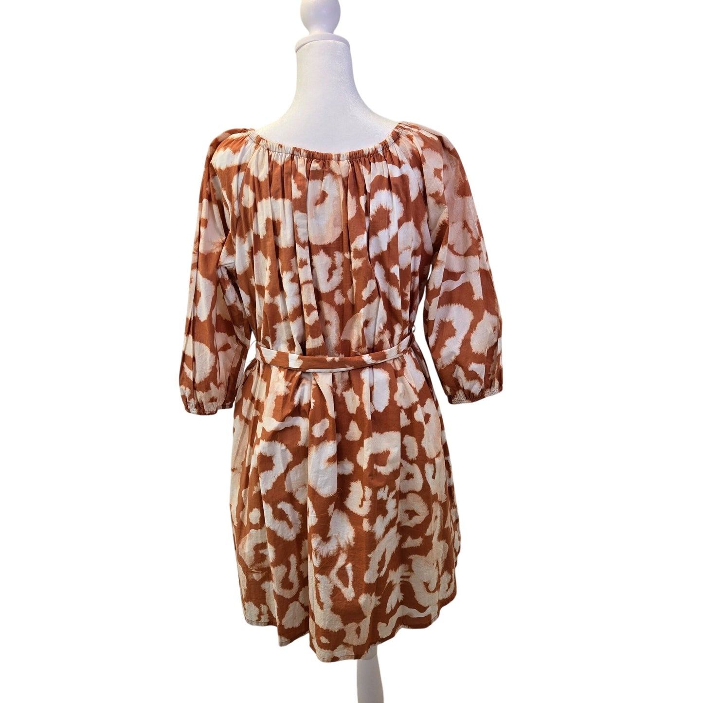 Elizabeth and James Uptown Watercolor Leopard Print Dress Size Medium