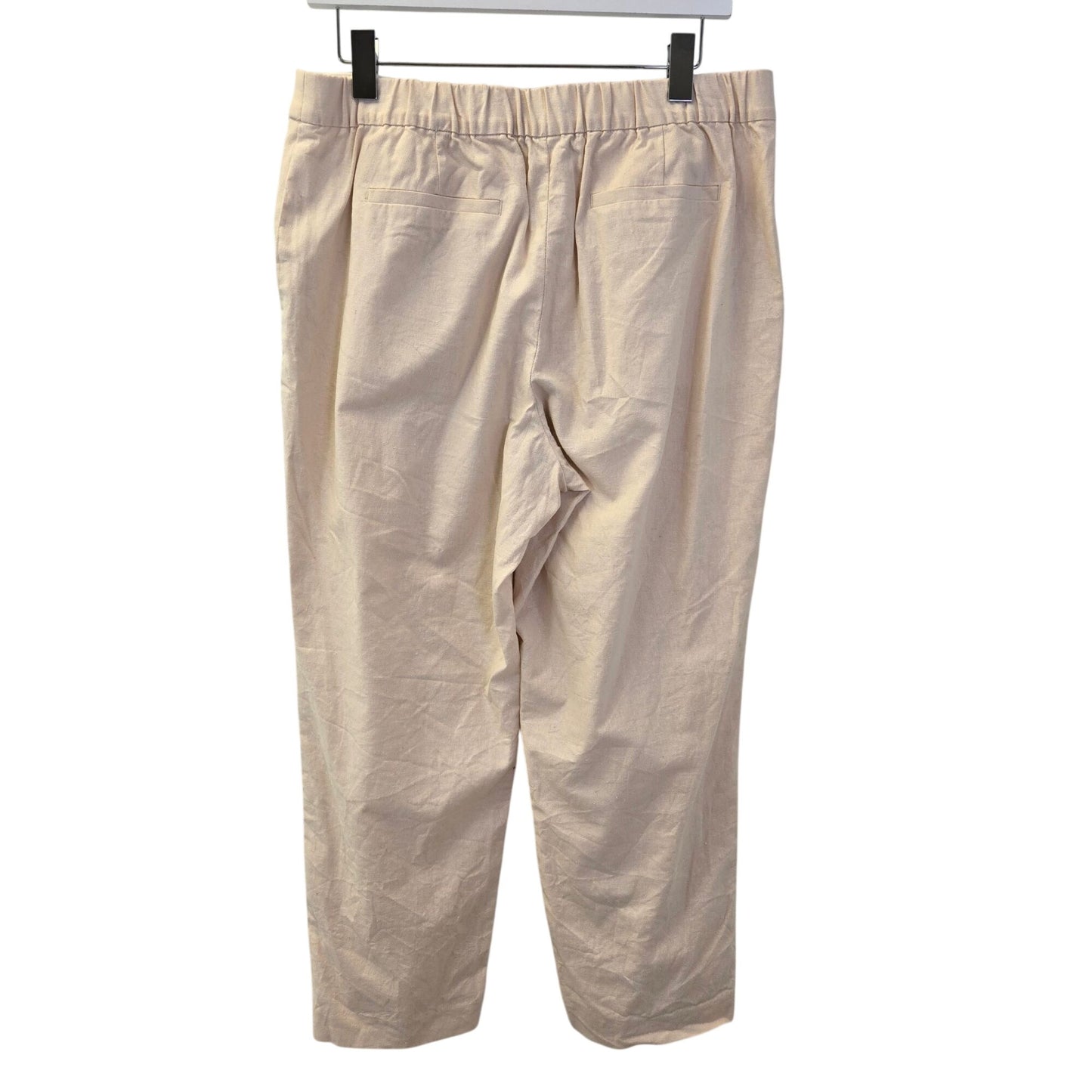 J. Crew Factory Linen Blend Cropped Trouser Pants Size 12