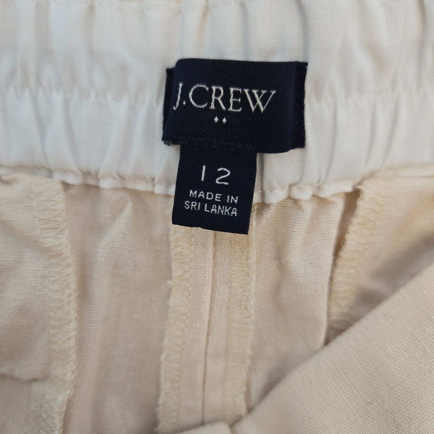 J. Crew Factory Linen Blend Cropped Trouser Pants Size 12