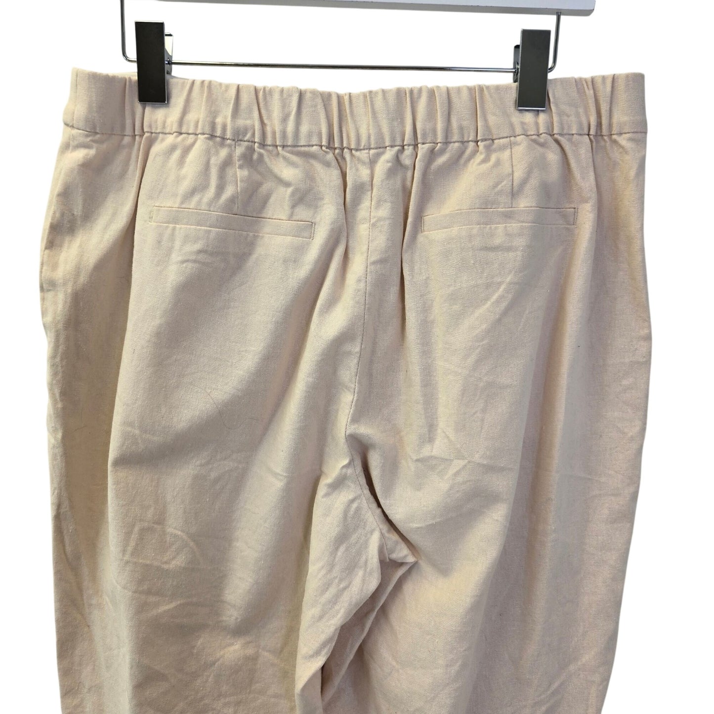 J. Crew Factory Linen Blend Cropped Trouser Pants Size 12