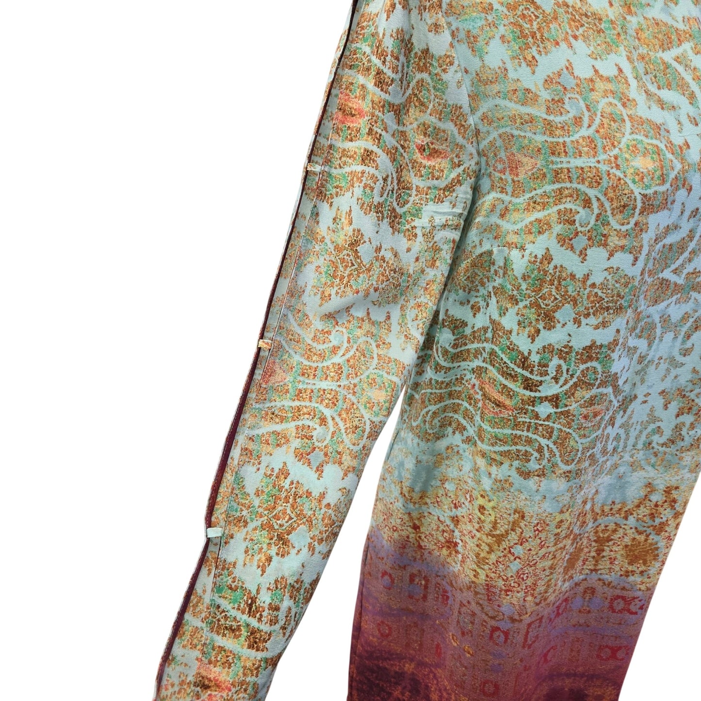 Anthropologie Maeve Cleome 100% Silk Peekaboo Sleeve Shift Dress Size XS