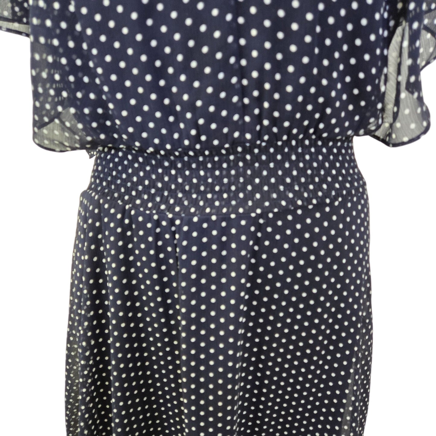 DKNY Polka Dot Flutter Sleeve Maxi Dress Size 8