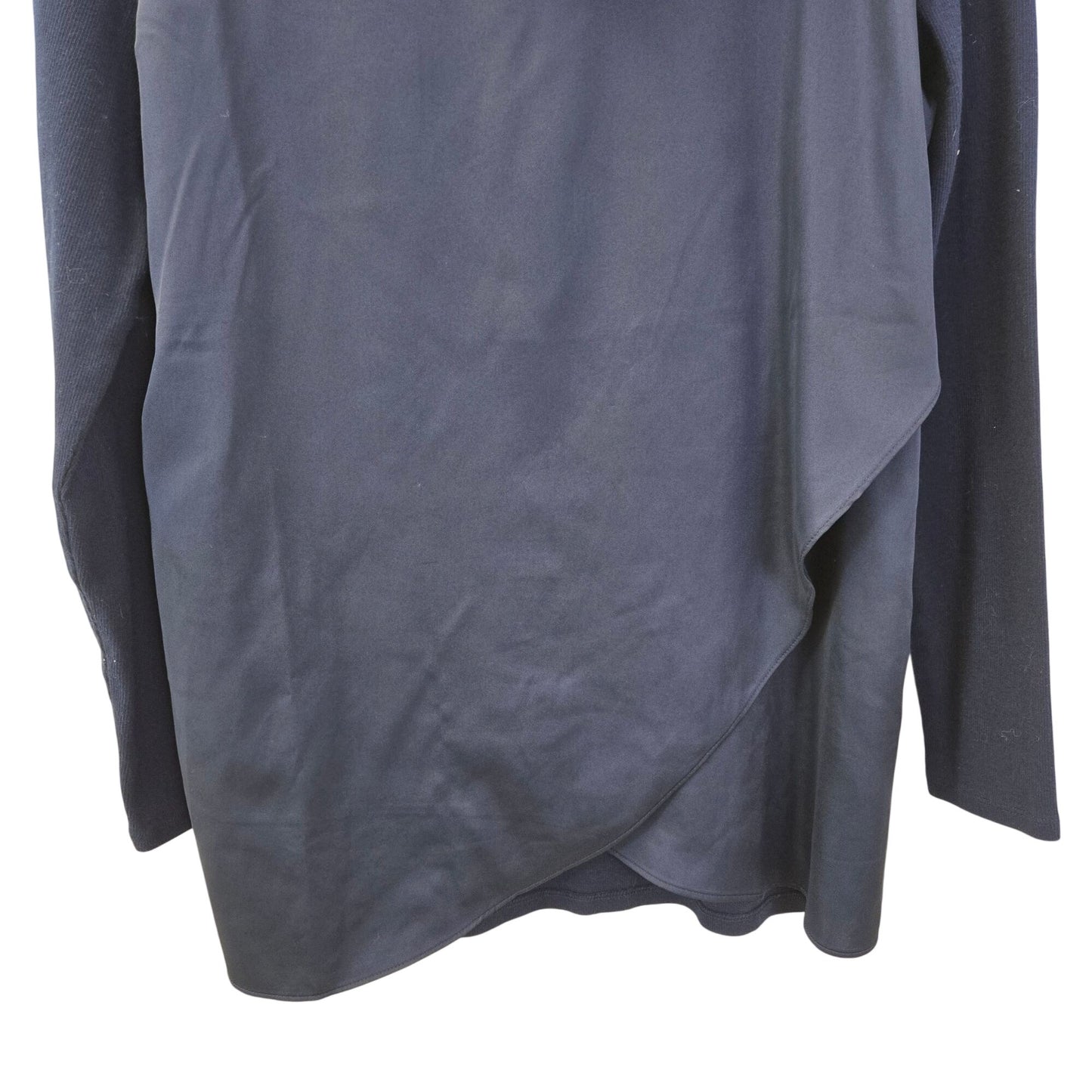 Chico's Mixed Media Faux Wrap Front Cowlneck Top Size Chico's 1/Small