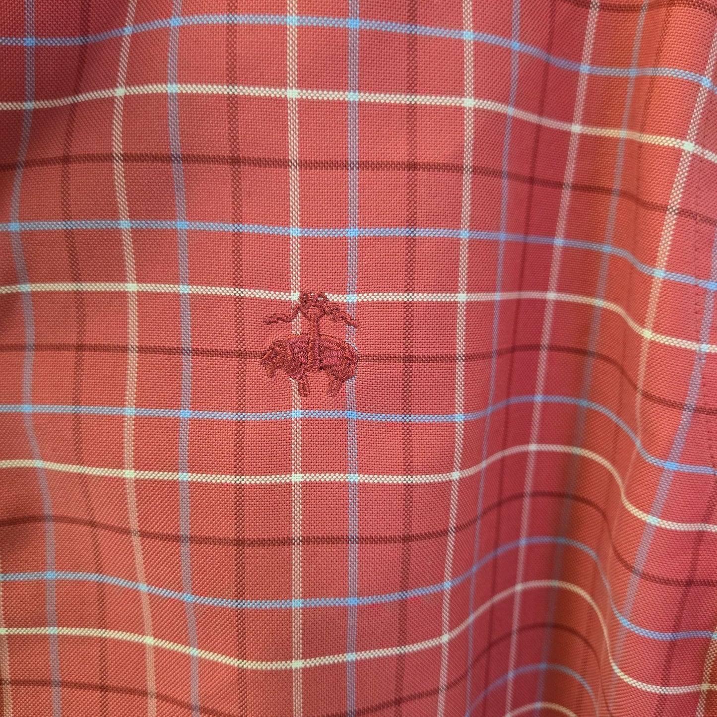 Brooks Brothers Supima Cotton Plaid Button Down Shirt Size XL