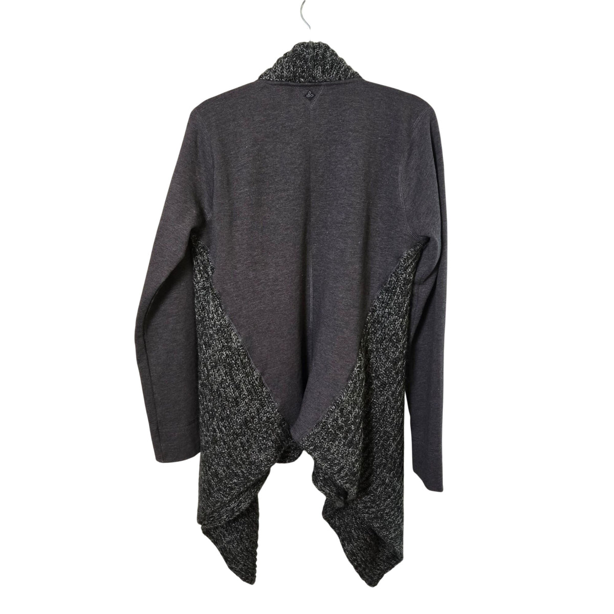 Prana Demure Mixed Media Wool Blend Knit Jersey Cardigan Sweater Size Large