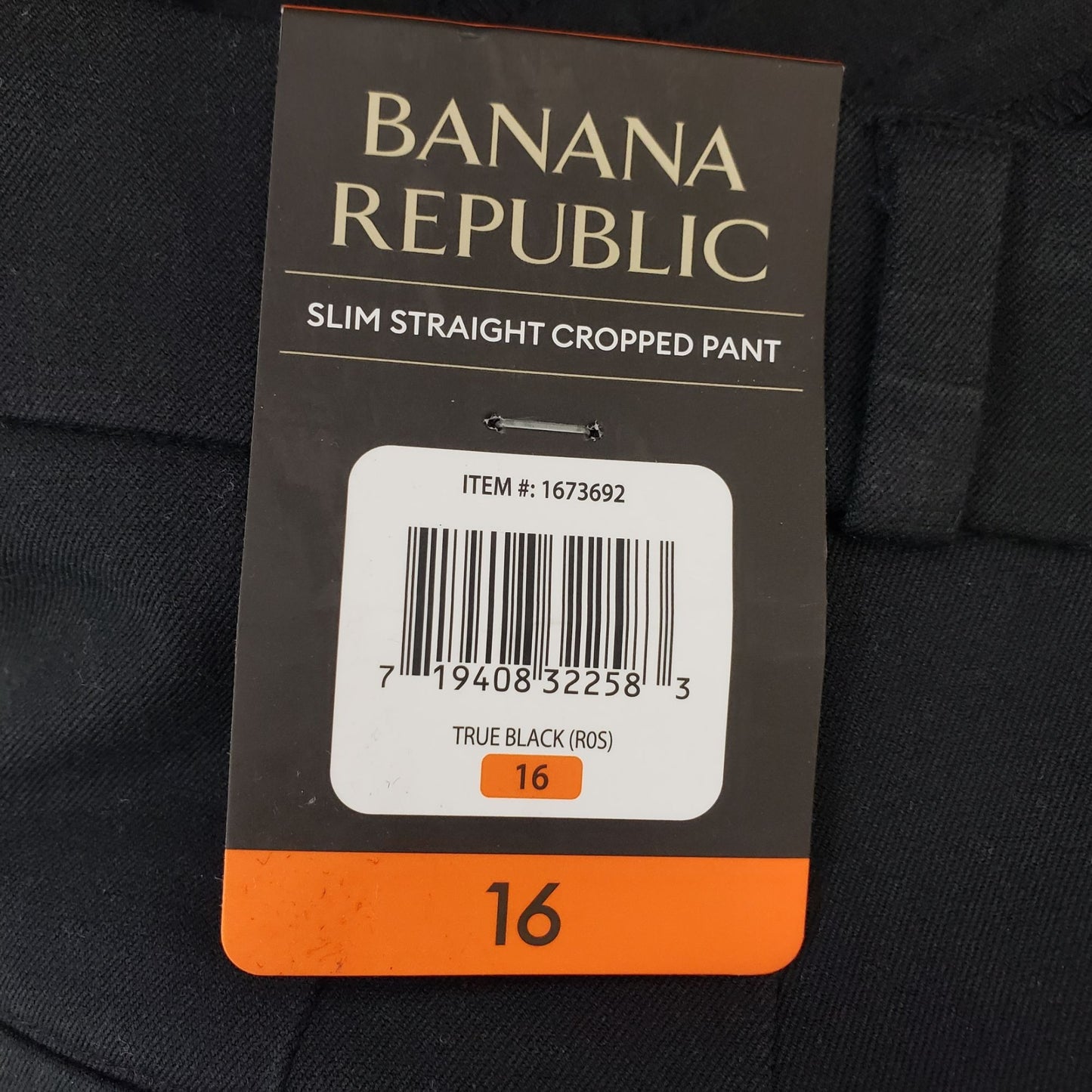 NWT Banana Republic Slim Straight Cropped Pant Size 16