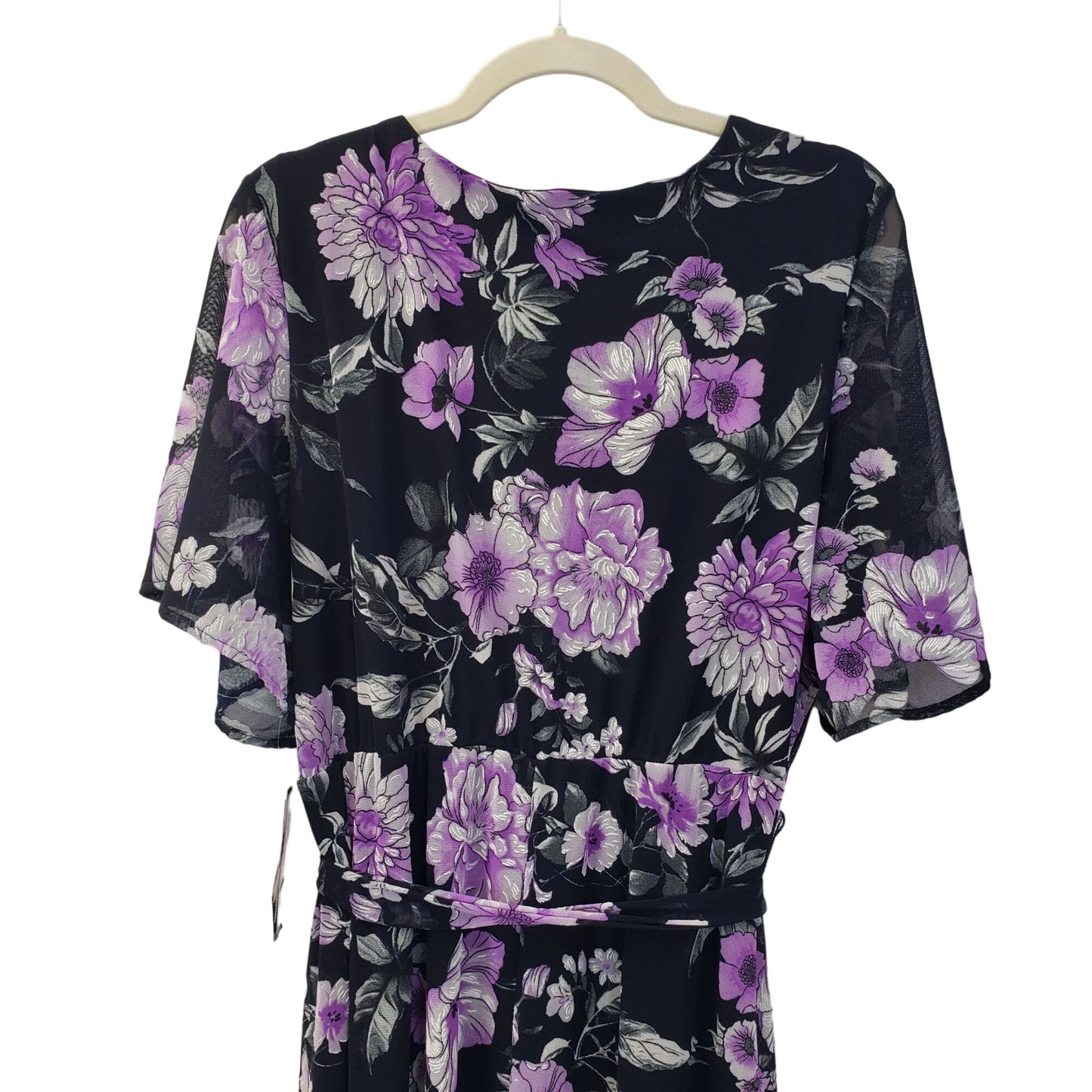 NWT R&M Richards Floral Faux Wrap Midi Dress Size 20W