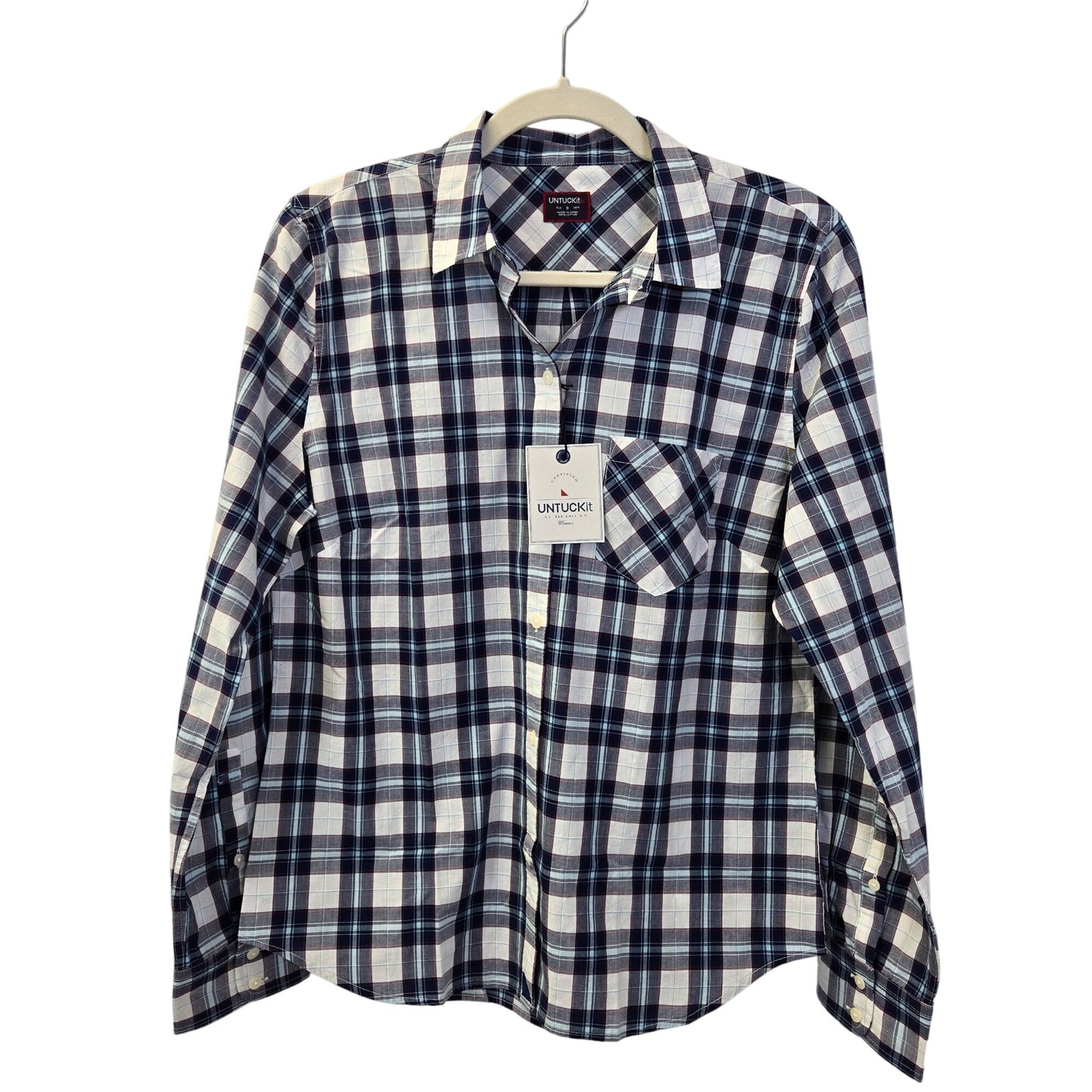 NWT UNTUCKit Sorbo Plaid Long Sleeve Button Down Shirt Size 2