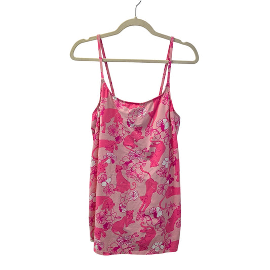 Lilly Pulitzer Grrranium Bermuda Pink Panther One Piece Swimsuit Dress Size 10