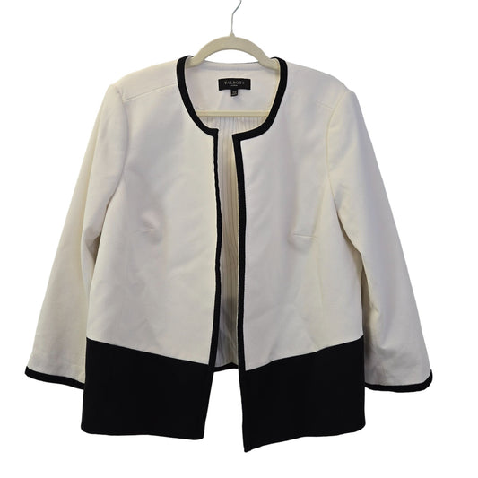 Talbots Woman Textured Open Blazer Jacket Size 16W