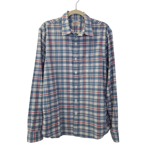 Faherty Plaid Button Down Shirt Size Large