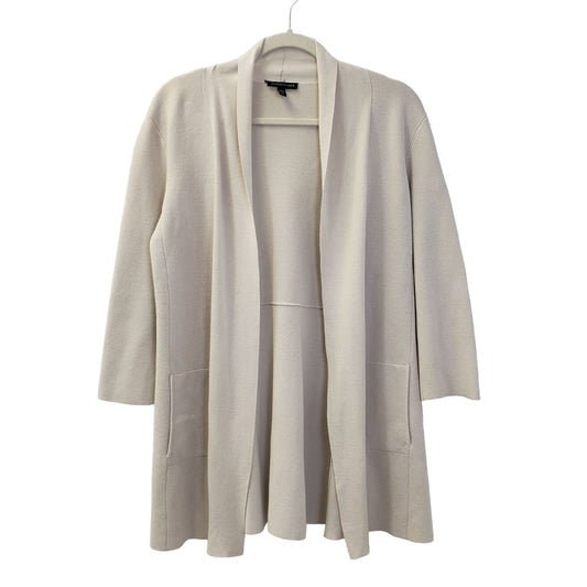 Eileen Fisher Silk Blend Open Longline Cardigan Sweater Size Small