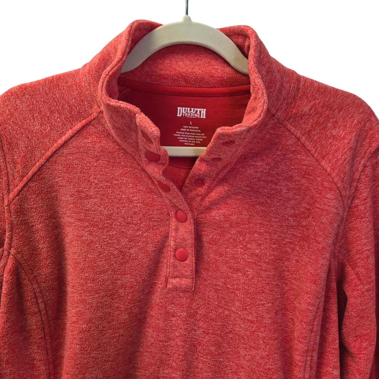 Duluth Trading Company Quarter Snap Fleece Jacket Size Large