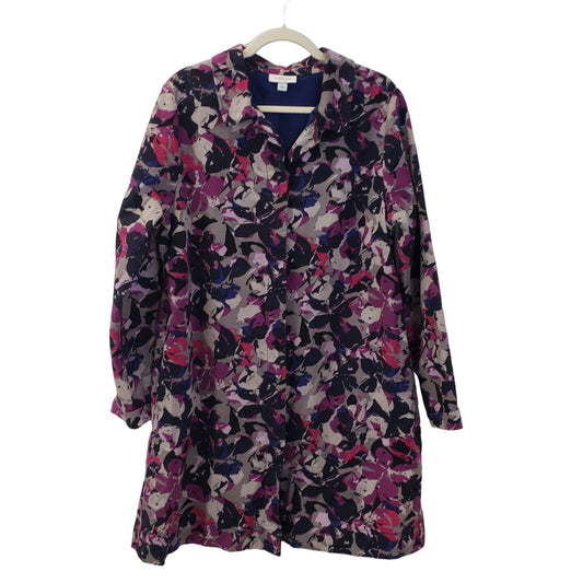Thakoon for Target Floral Trench Coat Size XL