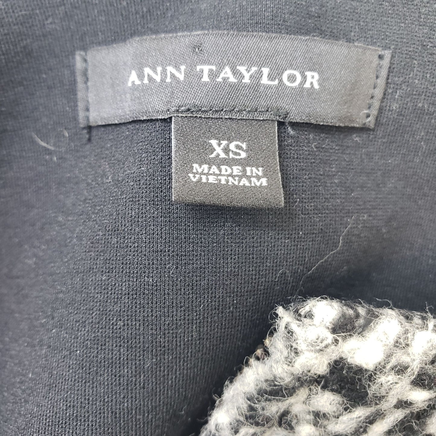 Ann Taylor Wool Blend Tweed Full Zip Blazer Jacket Size XS