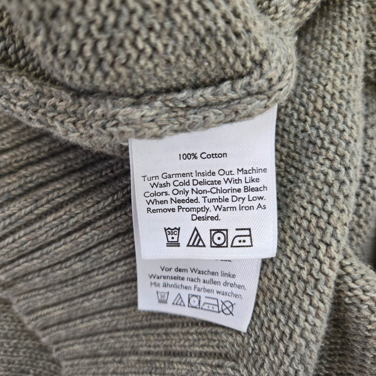 Eddie Bauer 100% Cotton Quarter Zip Sweater Size XL Tall