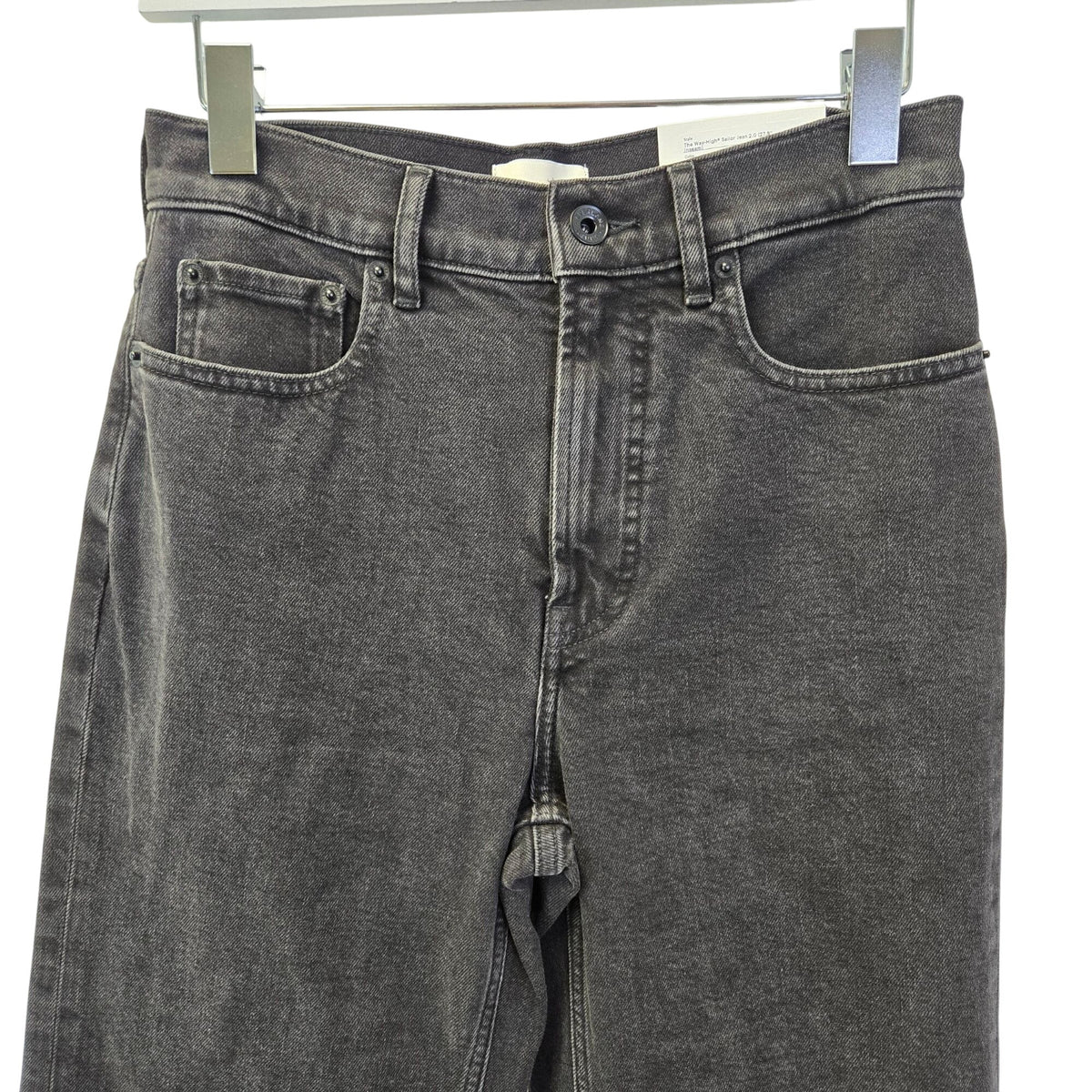 NWT Everlane The Way High Sailor Jean in Washed Black Size 26
