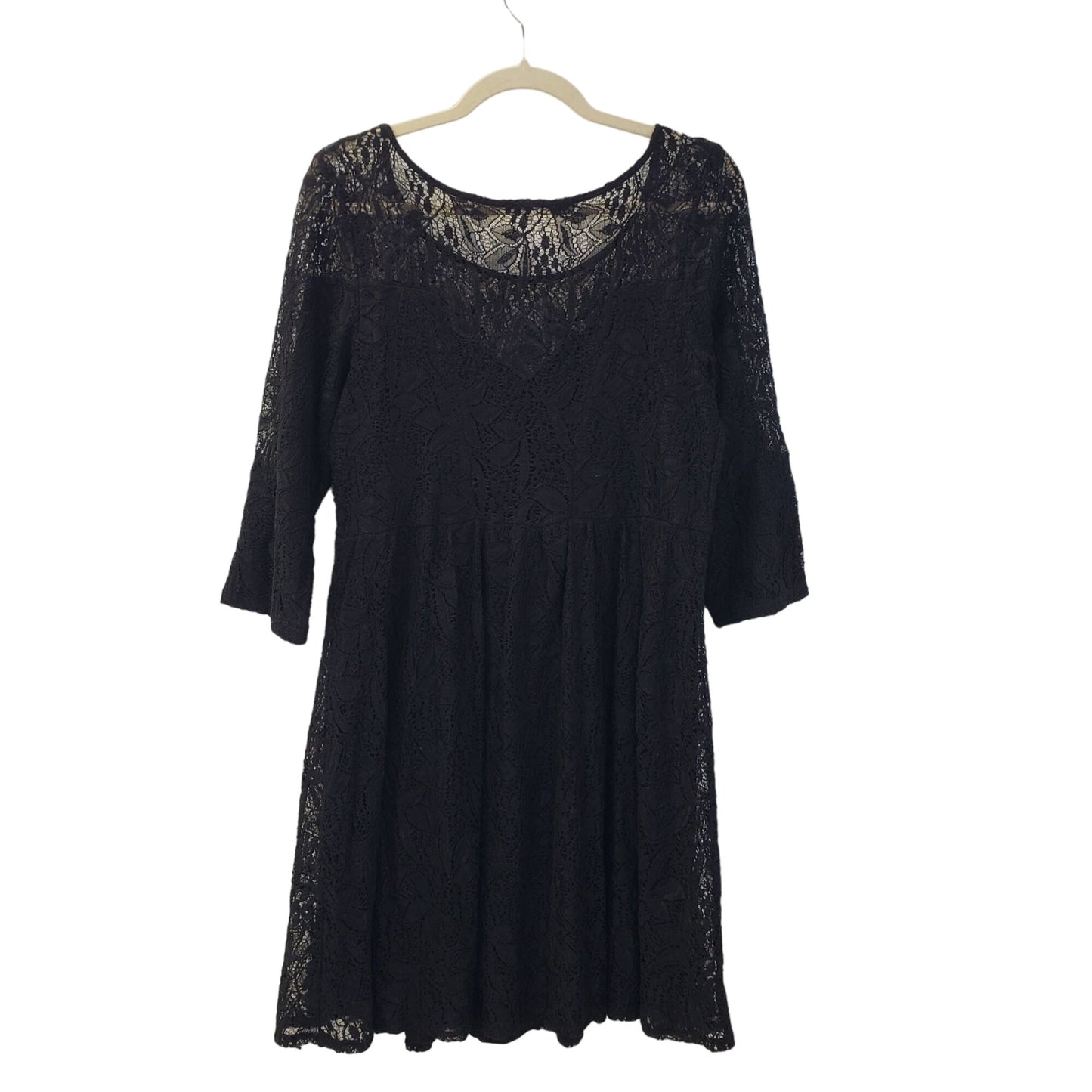 Free People Lace Overlay Fit & Flare Dress Size Medium