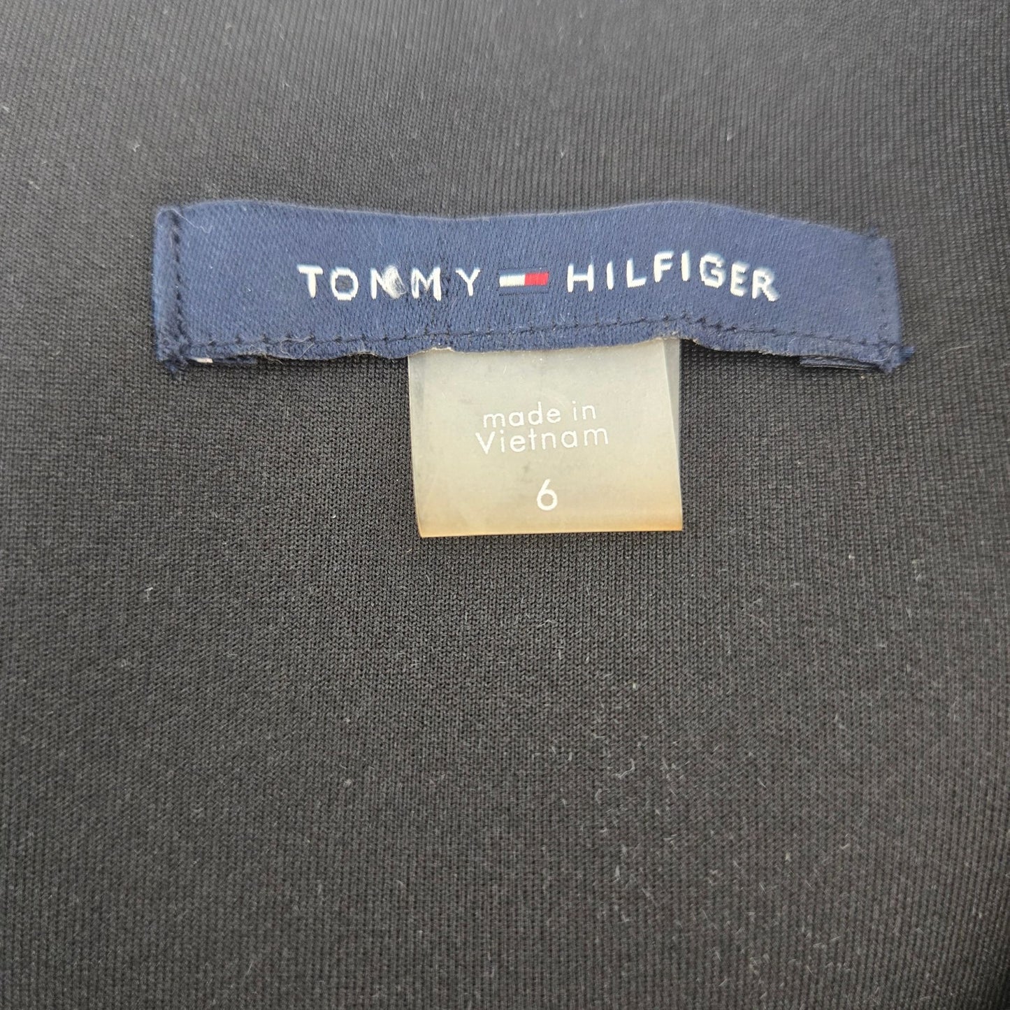 Tommy Hilfiger Color Block Neoprene Asymmetrical Button Trim Dress Size 6