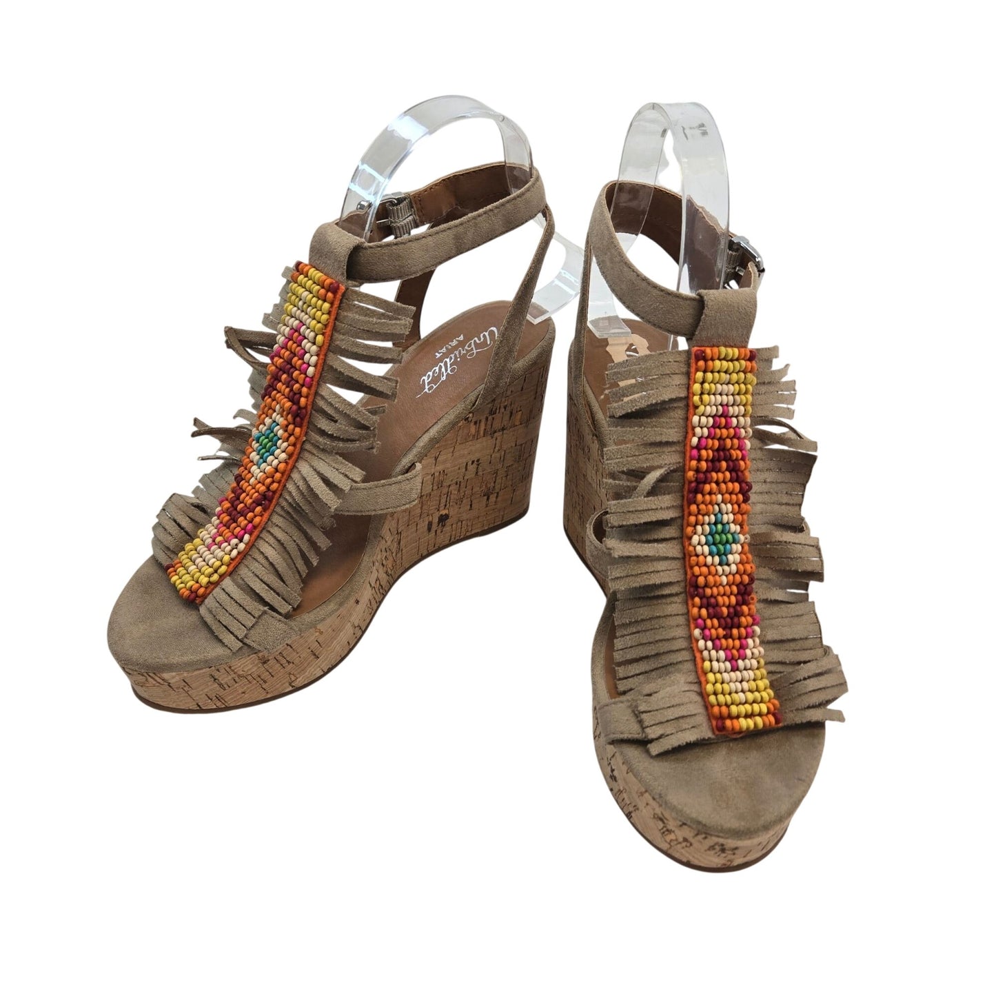 Ariat Unbridled Lolita Wedge Beaded Sandals Size 7.5