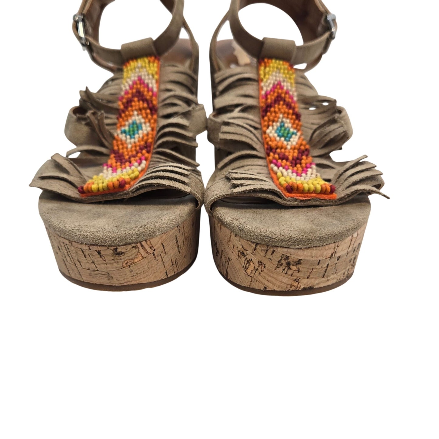 Ariat Unbridled Lolita Wedge Beaded Sandals Size 7.5
