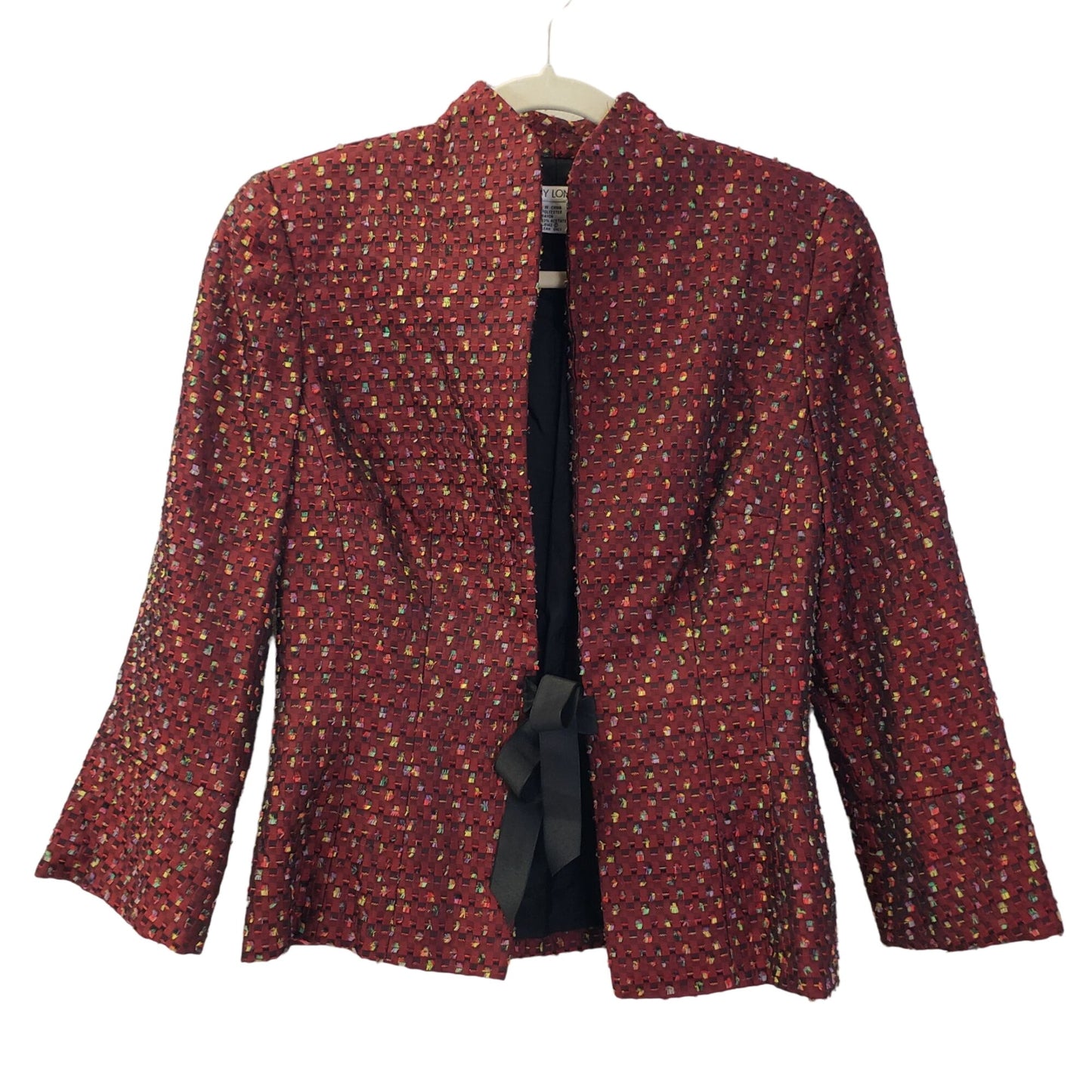 Maggy London Multicolor Tie Waist Blazer Jacket Size 4