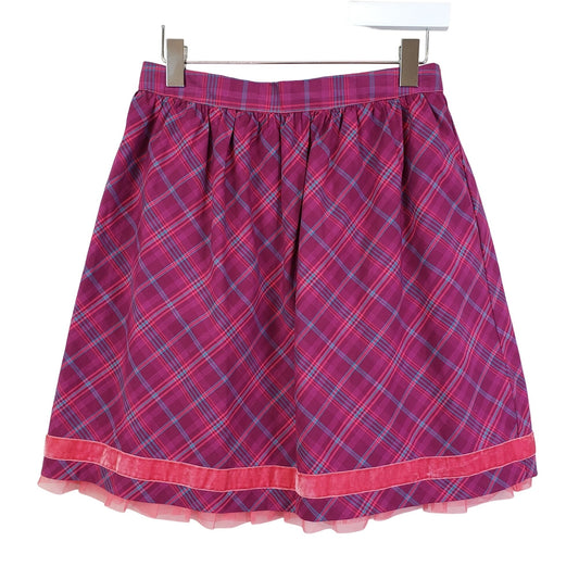 NWT Matilda Jane Plaid Mini Skirt with Velvet Trim Size XS