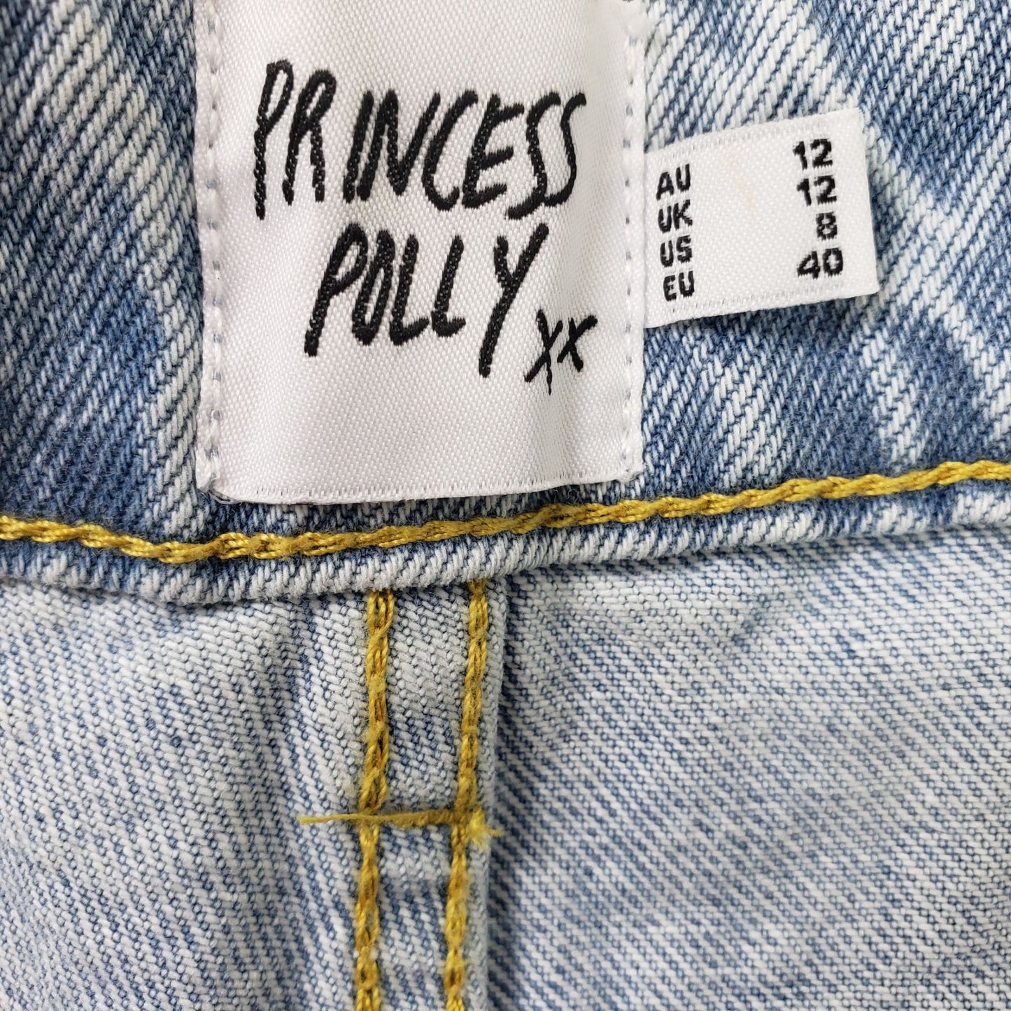 Princess Polly Distressed High Rise Mom Jeans Size 8
