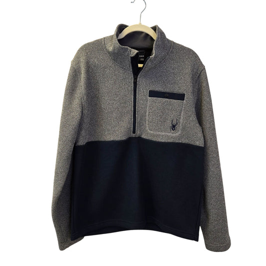 Spyder Blue Ski Sweater Half Zip Pullover Jacket Size Medium