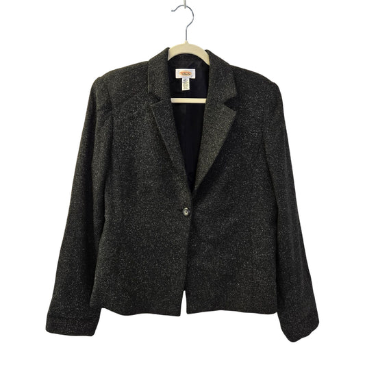 Talbots Wool Blend Speckled Blazer Jacket Size 12
