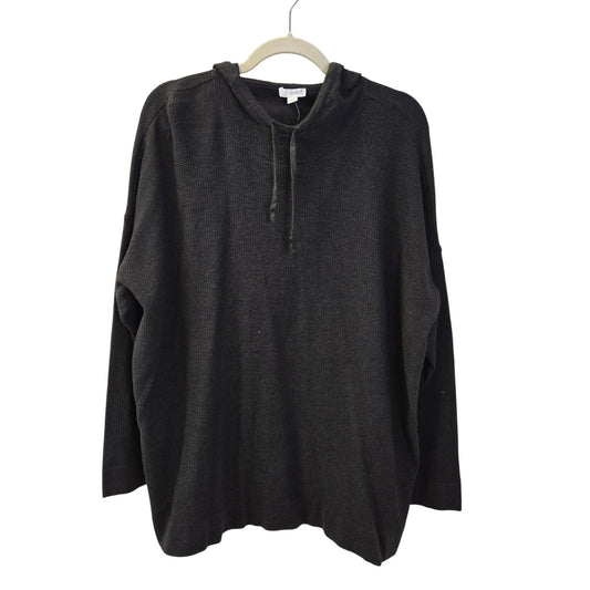 NWT J. Jill Pure Jill Cotton Blend Hooded Waffle Knit Top Size 2X
