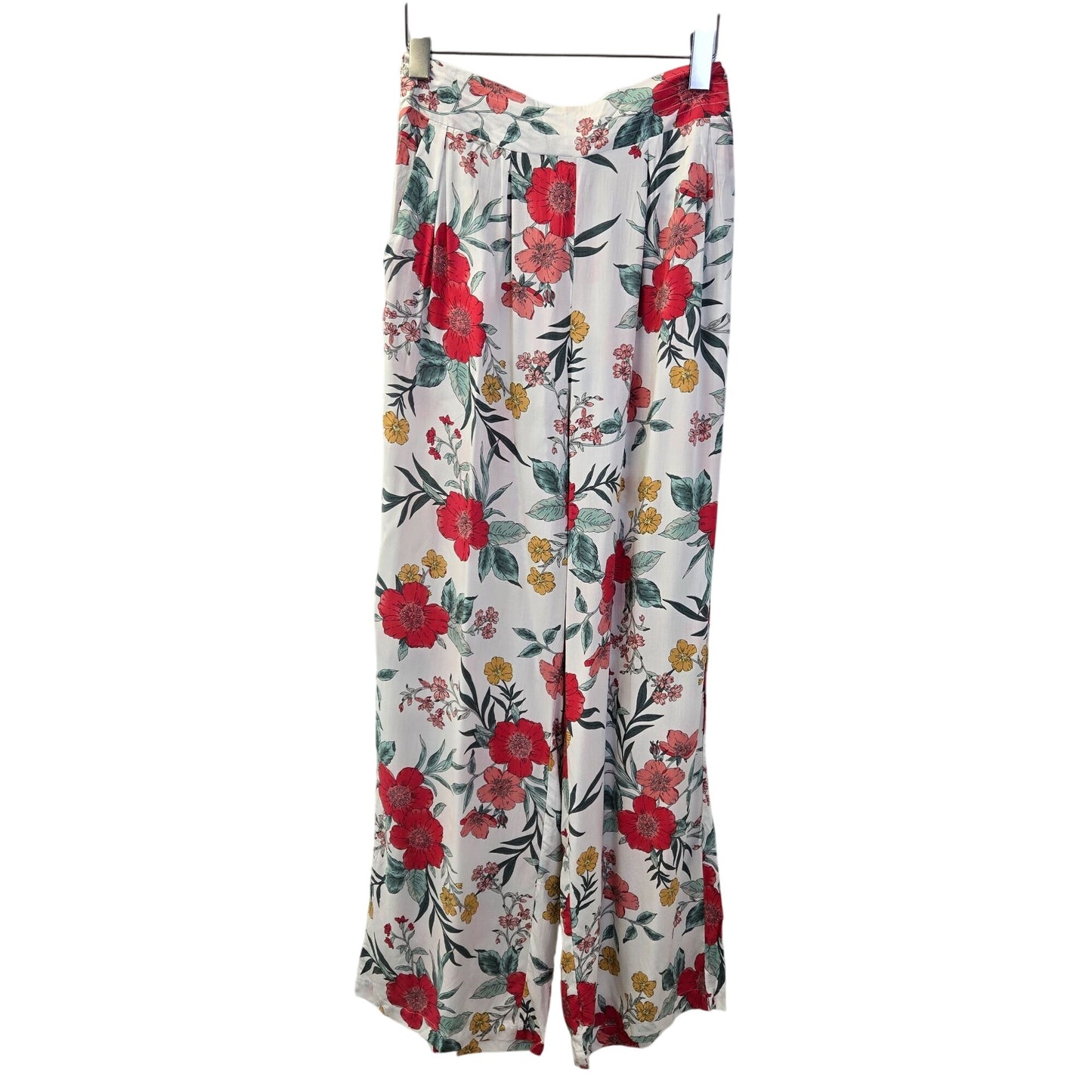 Z Supply Resort 100% Rayon High Rise Floral Wide Leg Pants Size Medium