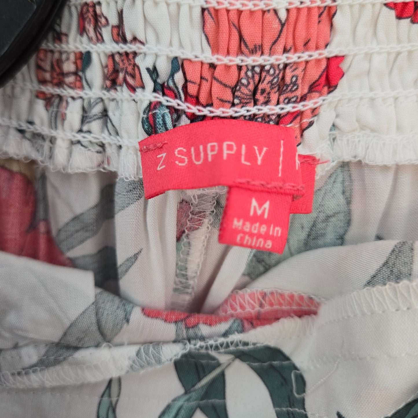 Z Supply Resort 100% Rayon High Rise Floral Wide Leg Pants Size Medium