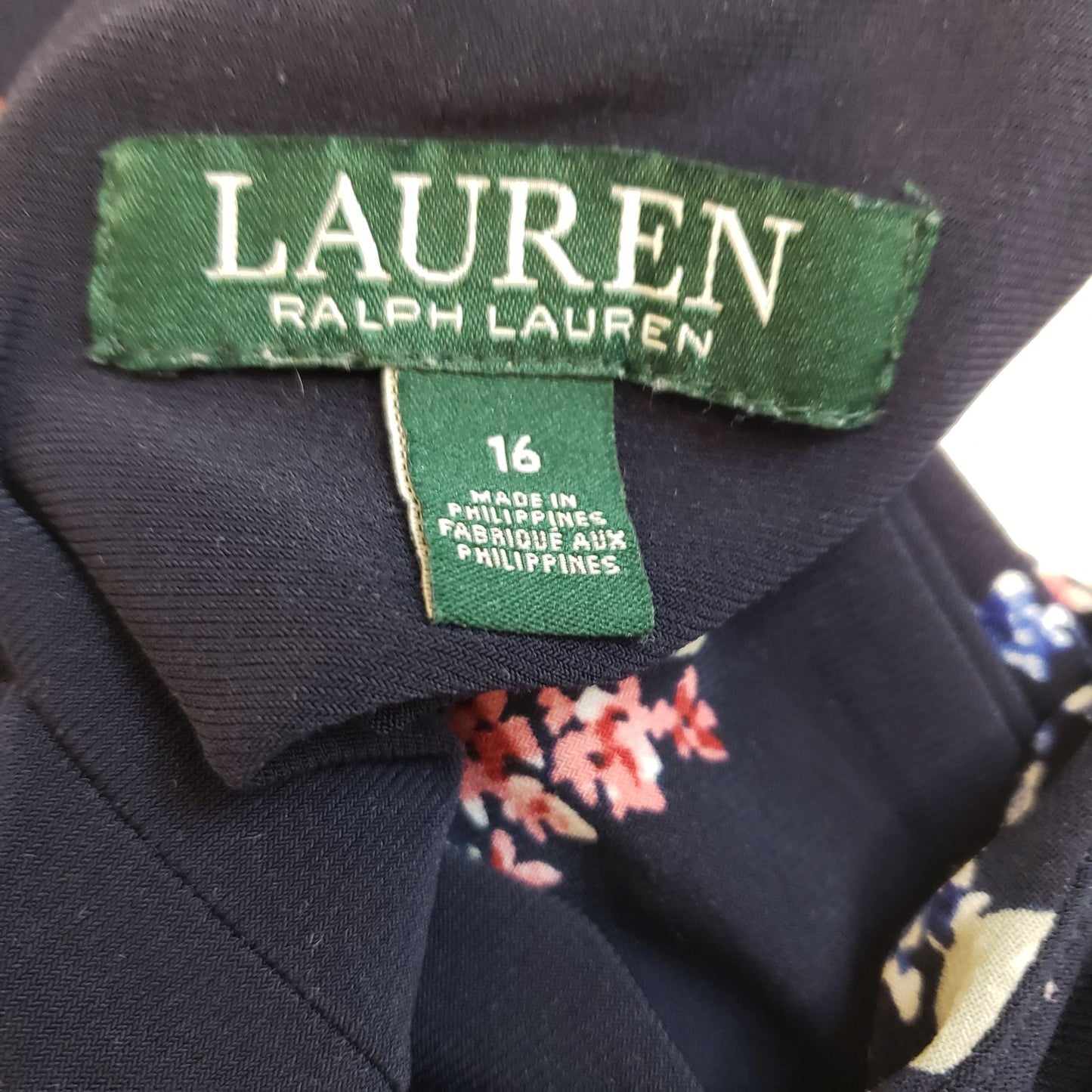 Lauren Ralph Lauren Floral A-Line Midi Dress Size 16