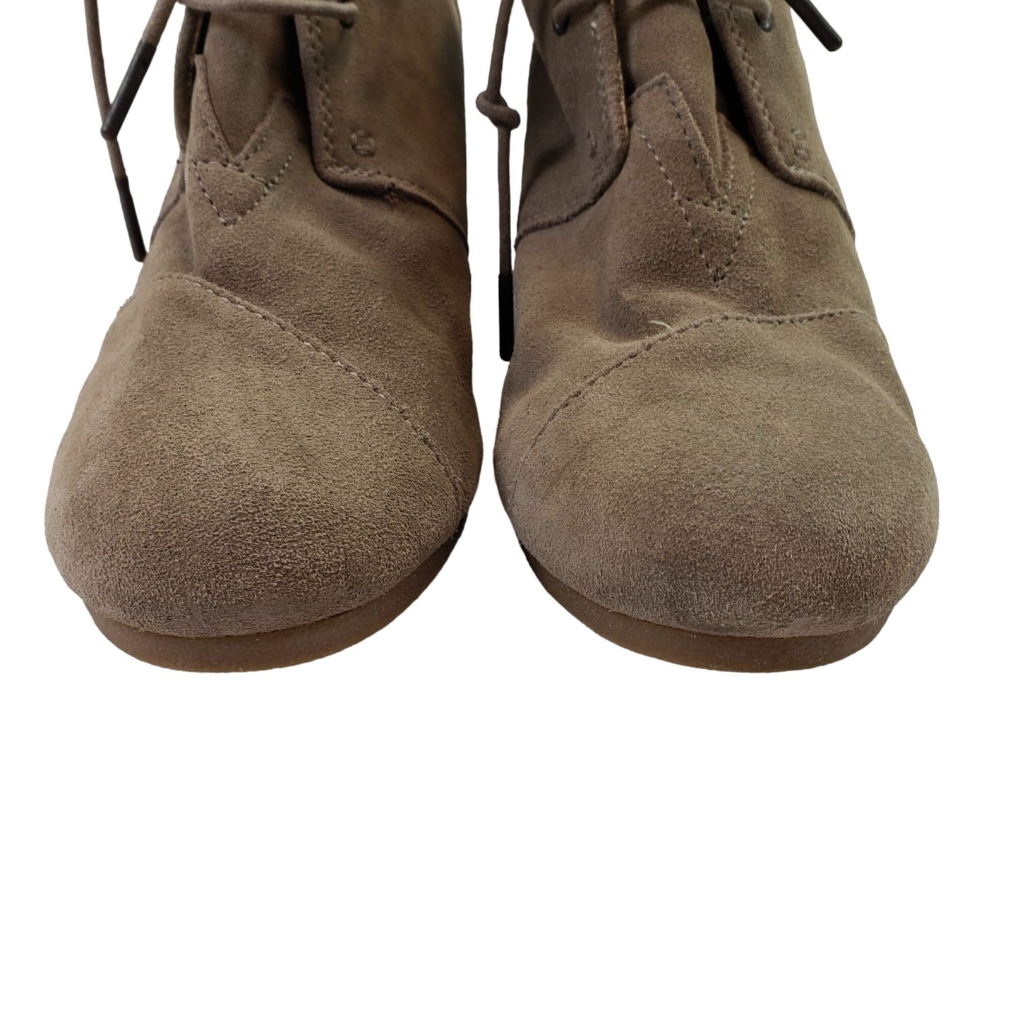 Toms Kayla Desert Wedge Suede Lace Up Booties Size 11