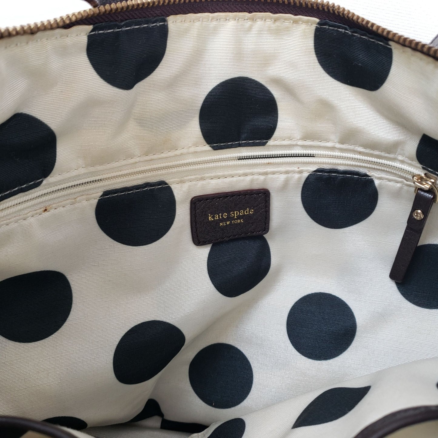 Kate Spade Countries Glossy Pebble Leather Satchel Handbag