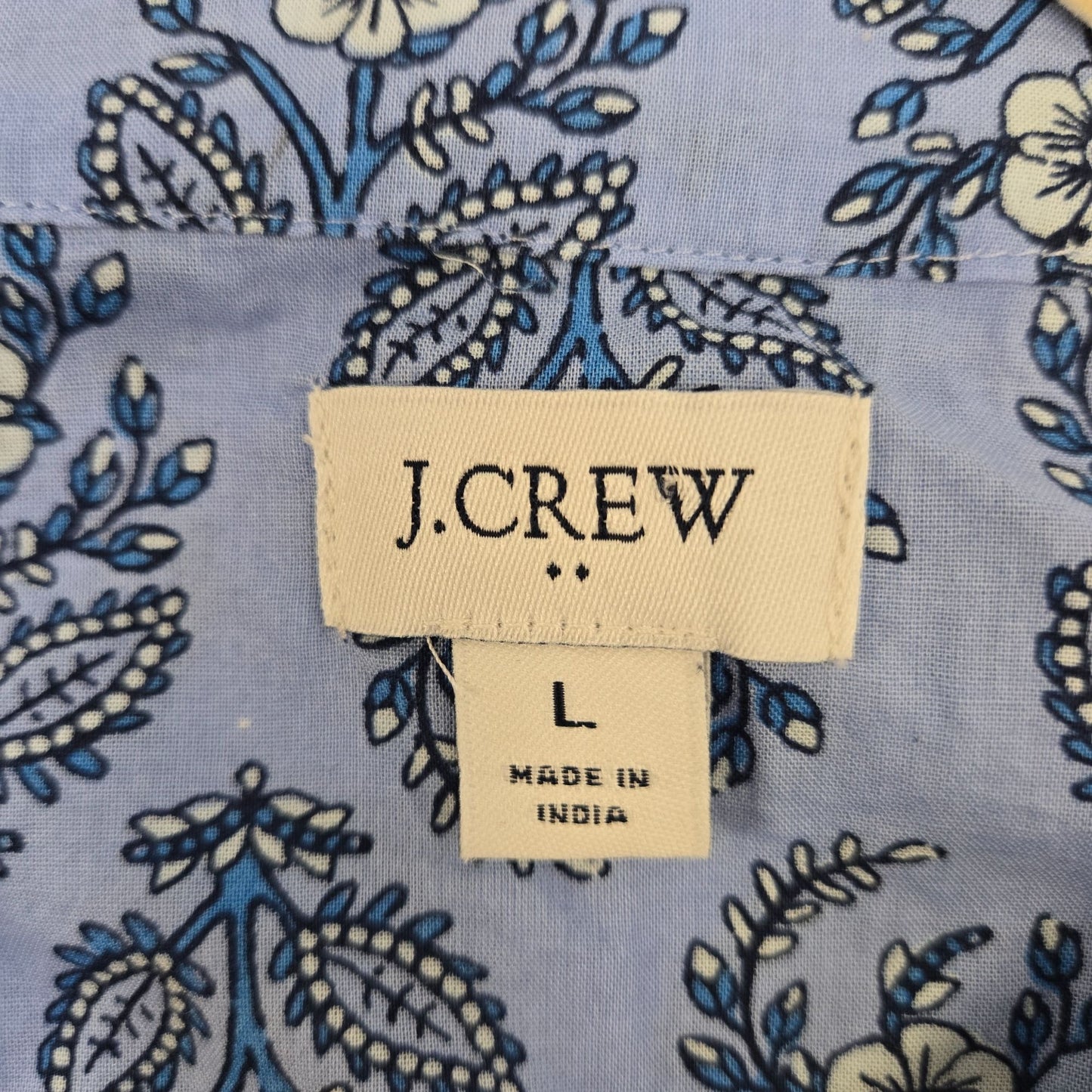 J. Crew Factory Floral Peasant Popover Top Size Large