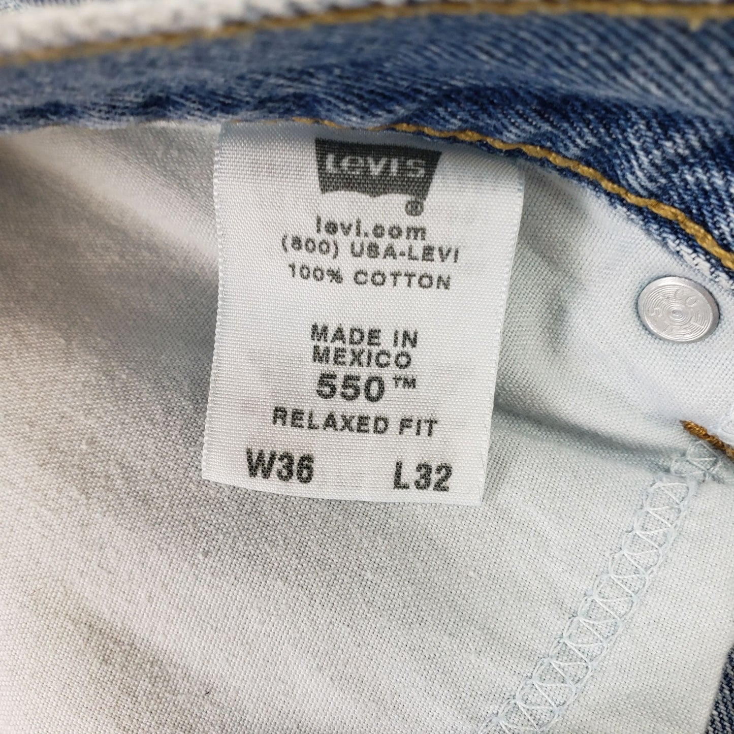 Levi's 505 Relaxed Fit Jeans Size 36x32