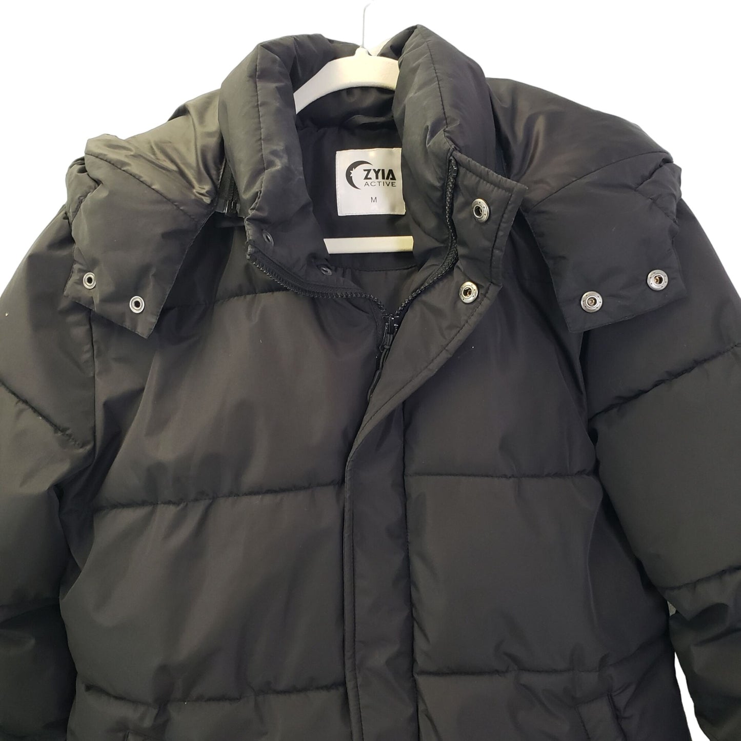 Zyia Active Puffer Jacket with Removable Hood Size Medium