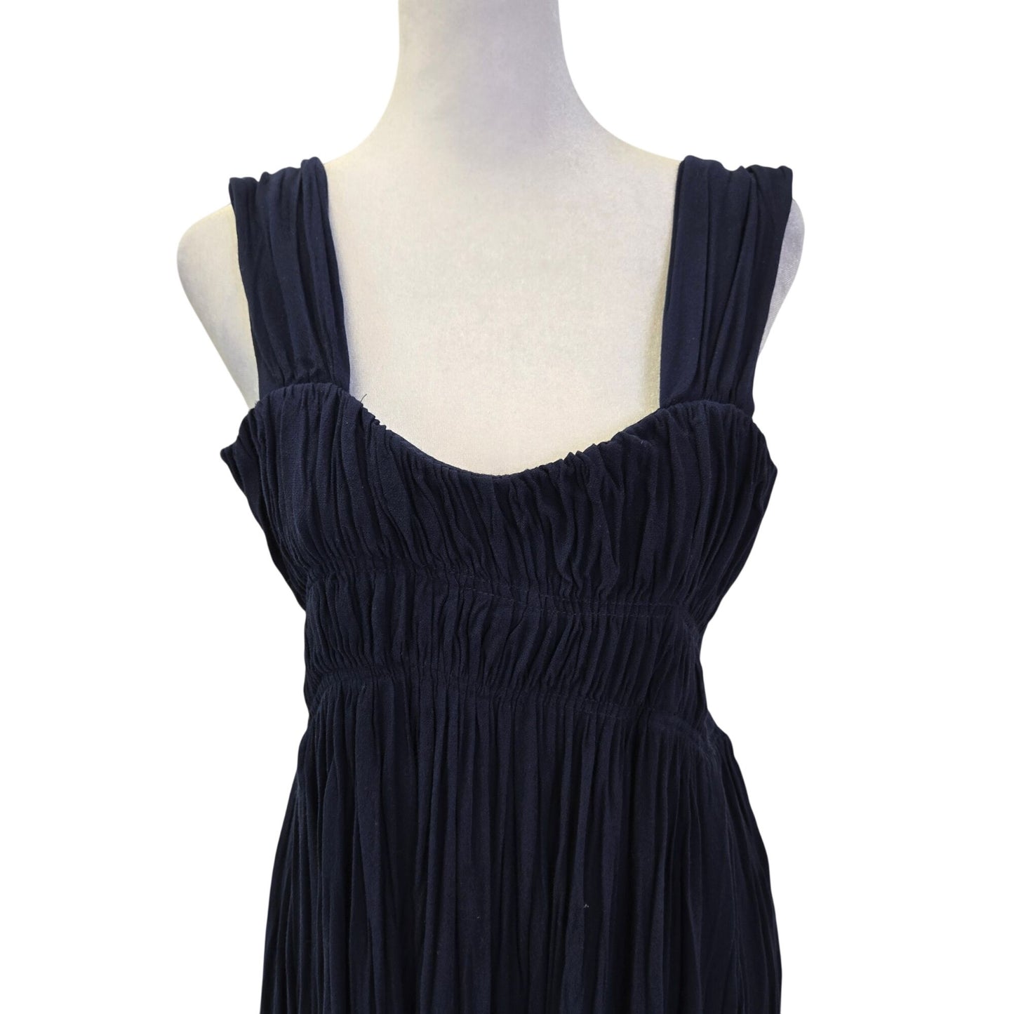 Bishop + Young Grecian Corset Smocked Bodice Maxi Dress Size Large