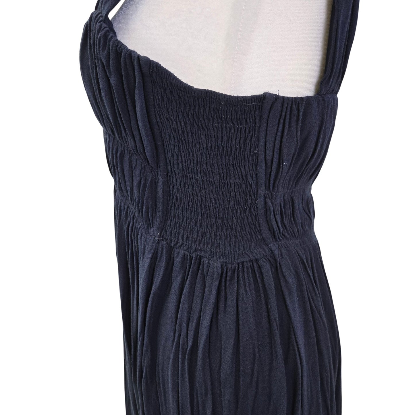 Bishop + Young Grecian Corset Smocked Bodice Maxi Dress Size Large