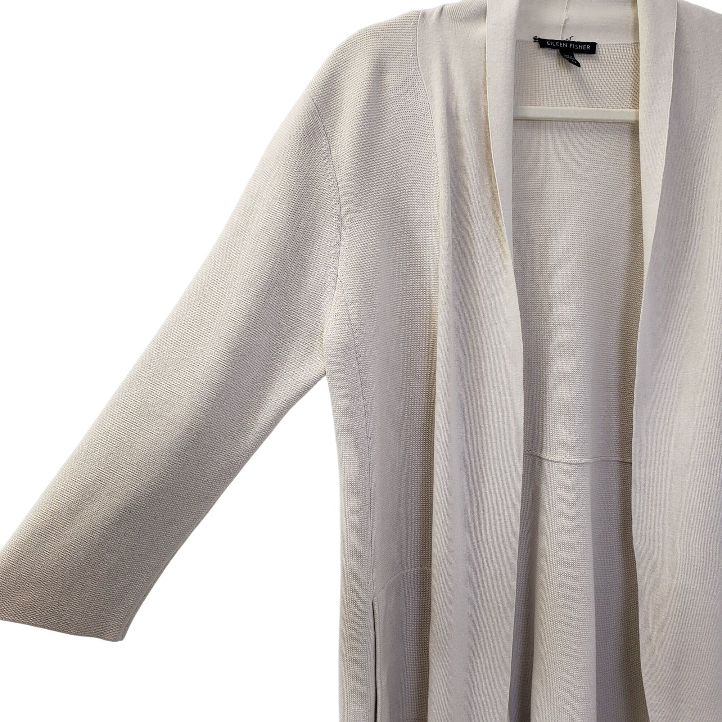 Eileen Fisher Silk Blend Open Longline Cardigan Sweater Size Small