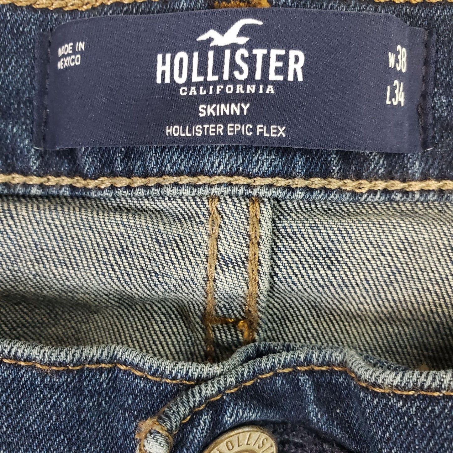 NWT Hollister Epic Flex Skinny Jeans Size 38x34