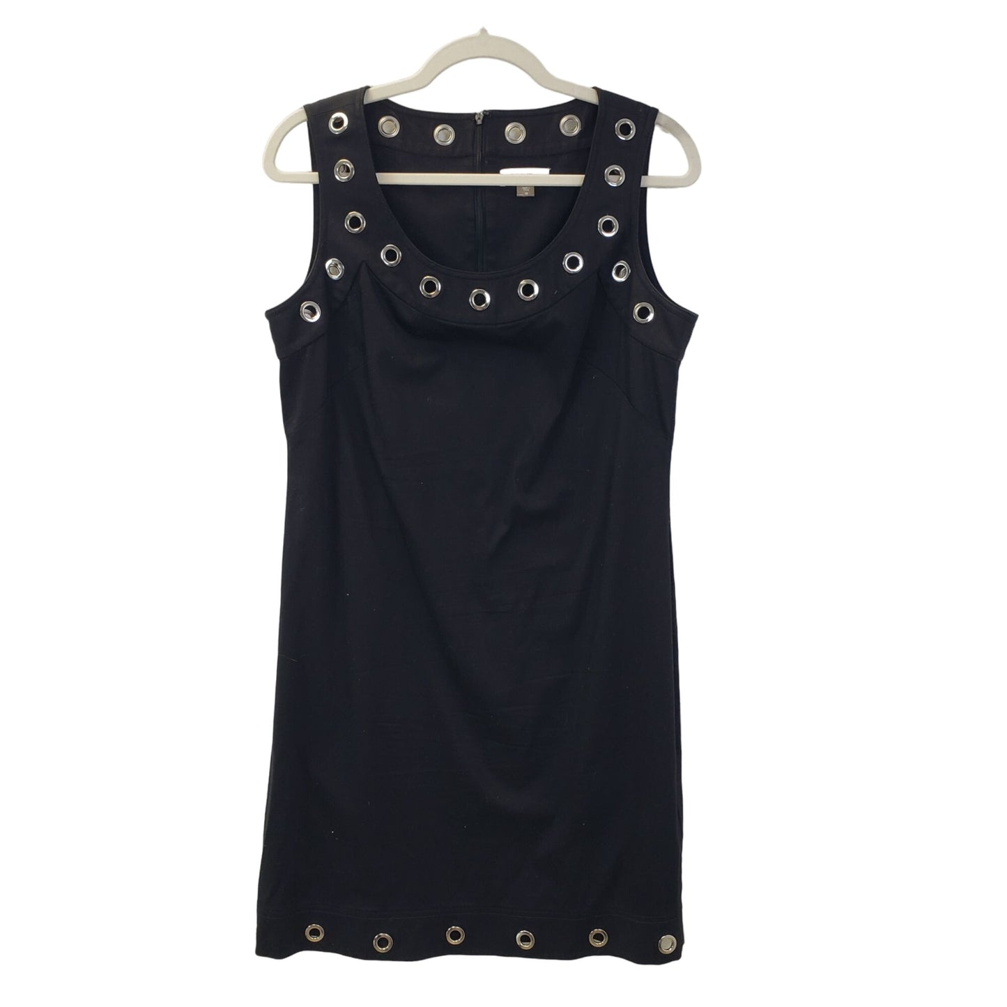 Calvin Klein Grommet Embellished Black Fit & Flare Dress Size 10