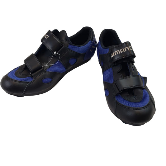 NIB/NWT Shimano SH-R096B Road Cycling Shoes Black/Blue Size 47/12.5 US