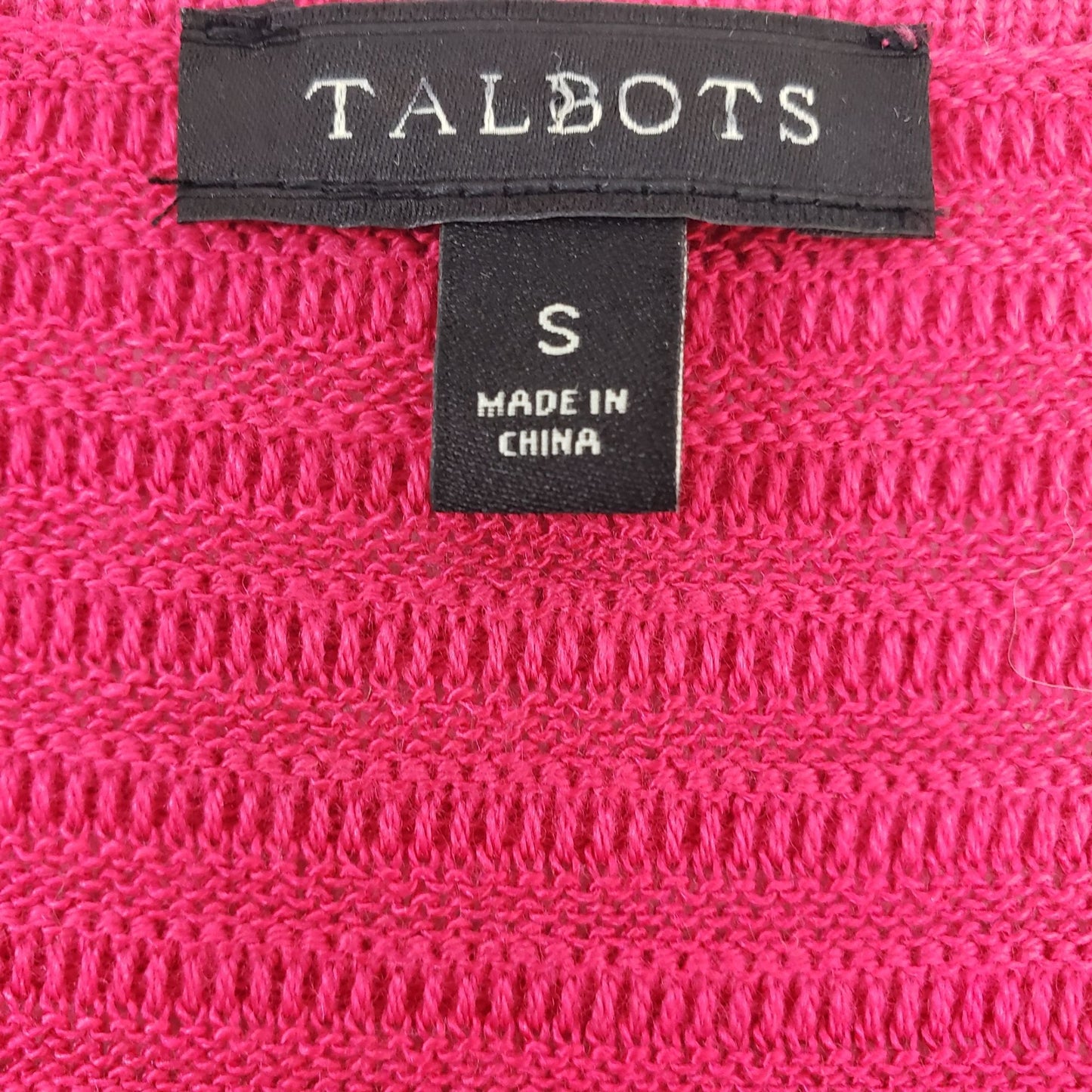 Talbots Ribbed Open Cardigan Sweater Size Small